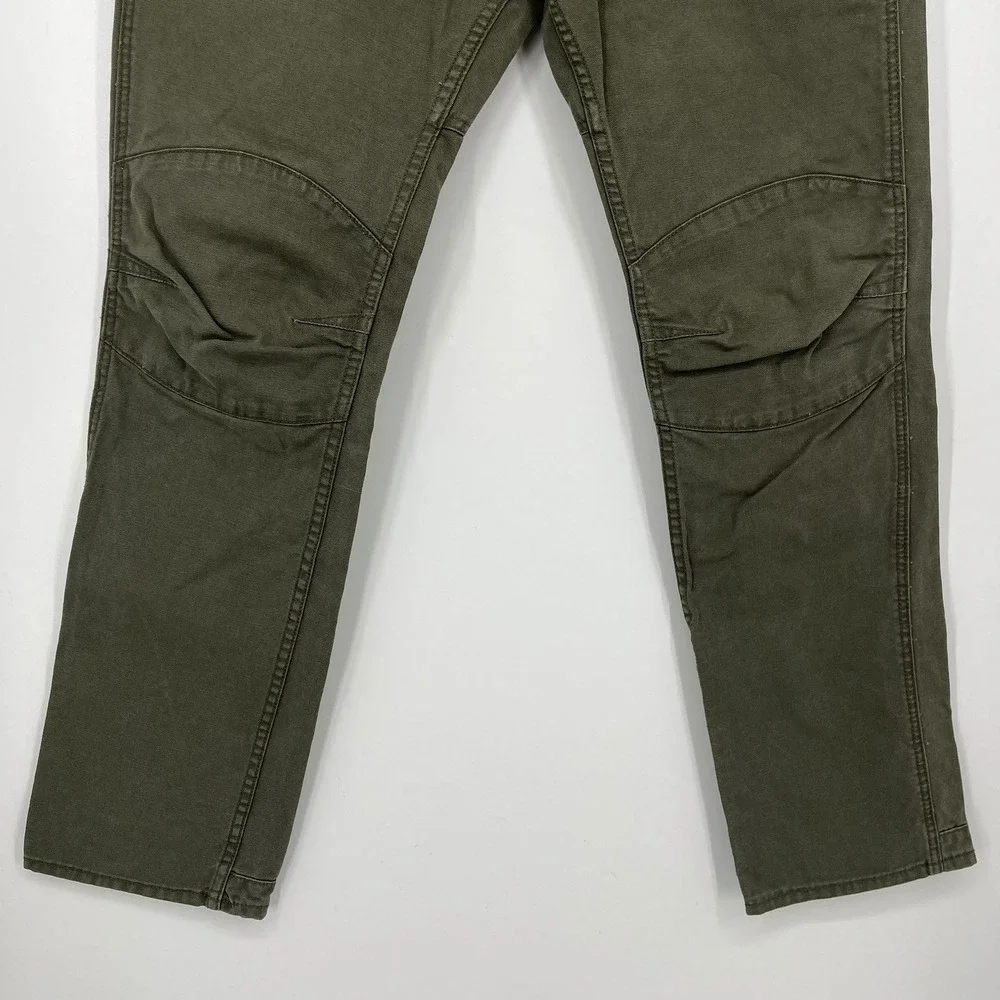 Troy Lee Designs Mens Olive Green Cotton Canvas Articulated Knee Pants Size 36